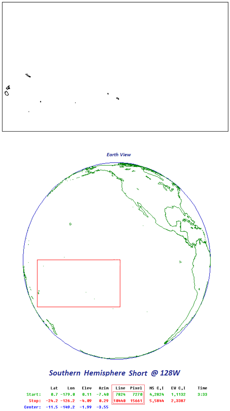 Depiction of GOES-15 Imager Southern Hemisphere Small Scan Sector
